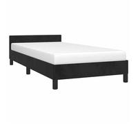 ""Best 2026""Lit 1 places Noir - 90x190 cm - LEMON® - Cadre de lit et tête de lit - sans matelas - noir 90x190 cm velours 7227889