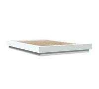 ""Best 2026""Lit 2 places Blanc - 140x190 cm - LEMON® - Cadre de lit avec lumières LED - sans matelas - blanc 140x190 cm 8280068