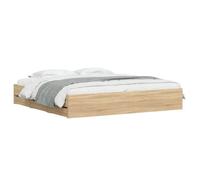 ""Best 2026""Lit 2 places Brun - 160x200 cm - LEMON® - Cadre de lit avec tiroirs - sans matelas - chêne sonoma 160x200 cm 4458338