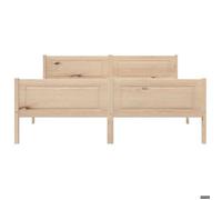 ""Best 2026""Lit 2 places Brun - 160x200 cm - LEMON® - Cadre de lit - sans matelas - bois massif de pin 160x200 cm 5350909