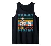 Best Bearded Beer Loving Dog Dad Ever Bull Terrier Dog Lover Débardeur