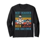 Best Bearded Beer Loving Dog Dad Ever Bull Terrier Dog Lover Manche Longue