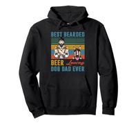 Best Bearded Beer Loving Dog Dad Ever Bull Terrier Dog Lover Sweat à Capuche