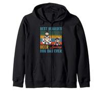 Best Bearded Beer Loving Dog Dad Ever Bull Terrier Dog Lover Sweat à Capuche