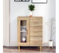 BEST Buffet de rangement enfilade - Buffet chêne sonoma 69,5x34x90 cm bois d'ingénierie fr3554