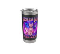 Best Cat Dad In The Galaxy Shynx Kitten Cats Lovers For Dad Gobelet isotherme en acier inoxydable double paroi