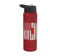 Best Dad Ever American Flag For Men Father's Day Usa Flag Stainless Steel Insulated Water Bottle