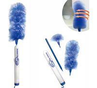 Best Direct Instant Duster Pro - plumeau électrique à manche télescopique, rotatif, à batterie, lot comprenant un grand et un petit plumeau