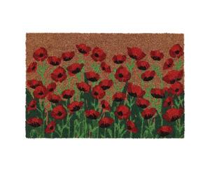 Best For Boots Paillasson en Fibres de Coco Coquelicots 60 x 40 cm