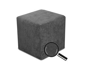 Best For Home Anthracite Cube Pouf | Coussin de Sol 40x40x40 | Pouf Confortable pour Salon | Repose-Pieds pour Canapé et Lit | Pouf Tabouret de Style Ottoman | Repose-Pieds Cube Doux