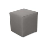 Best For Home Gris Cube Pouf | Coussin de Sol en Simili Cuir 40 x 40 x 40 | Pouf Confortable pour Salon | Repose-Pieds pour Canapé et Lit | Pouf Tabouret de Style Ottoman | Repose-Pieds Cube Doux