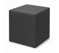 Best For Home Gris Foncé Cube Pouf | Coussin de Sol en Simili Cuir 40 x 40 | Pouf Confortable pour Salon | Repose-Pieds pour Canapé et Lit | Pouf Tabouret de Style Ottoman | Repose-Pieds Cube Doux