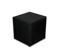 Best For Home Noir Cube Pouf | Coussin de Sol en Simili Cuir 40 x 40 x 40 | Pouf Confortable pour Salon | Repose-Pieds pour Canapé et Lit | Pouf Tabouret de Style Ottoman | Repose-Pieds Cube Doux