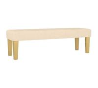 BEST-HOME Banc banquette bout de lit - Crème 100x30x30 cm tissu,1parcel1302