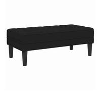 BEST-HOME Banc banquette bout de lit - Noir 113x57x39 cm Velours,1parcel6248