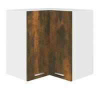 BEST-HOME Buffet de cuisine - Cabinet de Rangement Armoire d'angle suspendue ""Lyon"" Chêne fumé 57x57x60 cm - aspect bois d'ingén