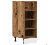BEST-HOME Buffet de cuisine - Cabinet de Rangement Meuble bas ""Riga"" Bois ancien 30 x 44,5 x 81,5 cm - aspect bois