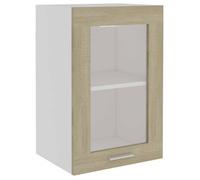 BEST-HOME Buffet de cuisine - Cabinet de Rangement Vitrine suspendue ""Lyon"" Chêne Sonoma 40x31x60 cm - aspect bois d'ingénierie,