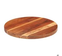 BEST-HOME Dessus de table - Plateau de Table de Remplacement bois massif d'acacia ""rond"" 25-27 mm 40cm kvci11602