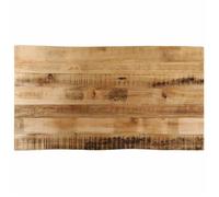 BEST-HOME Dessus de table - Plateau de Table de Remplacement bord vivant 110x60x2,5cm bois de manguier brut kvci25622