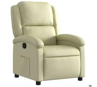 BEST-HOME Fauteuil fonction de levage (Taille unique)Pour Salon/Séjour - Fauteuil inclinable crème cuir véritable,1parcel3655