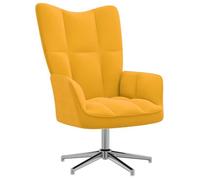 BEST-HOME Fauteuil TV - Chaise de relaxation Jaune moutarde Velours, avec design pratique - 0PyiI1