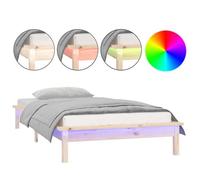 BEST-HOME Meuble de chambre - UU - Cadre de lit à LED sans matelas - 90x190 cm bois massif HH14685