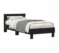 BEST-HOME Meuble de chambre - UU - Cadre de lit Chêne noir 90 x 190 cm Bois d'ingénierie HH14922