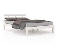 BEST-HOME Meuble de chambre - UU - Cadre de lit sans matelas - blanc 140x190 cm HH14596