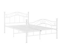 BEST-HOME Meuble de chambre - UU - Cadre de lit sans matelas - blanc métal 120x200 cm HH13856