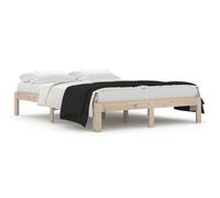 BEST-HOME Meuble de chambre - UU - Cadre de lit sans matelas - bois de pin massif 140x190 cm HH14553
