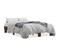 BEST-HOME Meuble de chambre - UU - Cadre de lit sans matelas - chêne marron 140x190 cm HH14892