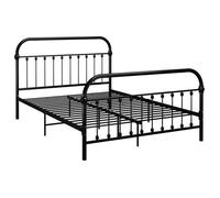 BEST-HOME Meuble de chambre - UU - Cadre de lit sans matelas - et tête de lit noir 160x200 cm métal HH12773