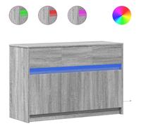 BEST-HOME Meuble de salon - UU - Meuble TV/hifi - avec LED sonoma gris 91x34x61 cm bois d'ingénierie HH17667