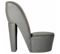 BEST-HOME Meuble de Siège - UU - Chaise en forme de chaussure à talon haut Gris Similicuir HH678