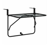 BEST-HOME Mobilier de jardin - UU - Table de balcon Noir 60x40 cm Acier HH9530