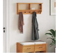 BEST-HOME Porte-manteau mural - Style Classique - Portant à Vêtements Mural SANDNES 87x12x35 cm bois massif pin nvq1375