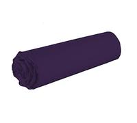 Best Interior Drap Housse uni 100% Coton 57fils - Prune - drap-housse-140x190cm