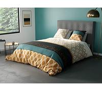 Best Interior Housse de Couette 220x240 + 2 taies d'oreiller 100% Coton 57 Fils Bangui 2