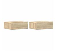 BEST""Lot de 2 Tables de chevet - Meuble de téléphone pour chambre - flottantes Chêne sonoma Bois ingénierie Nov894263