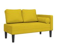 BEST""Méridienne chaise longue - Contemporain,chaise de canapé avec coussins jaune velours - L116.5 x P62 x H57.5 cm Nov307