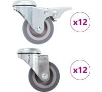 Best Möbel 24 pcs. Roulettes pivotantes avec trou pour le dos 50 mm CHY2267013