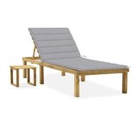 Best Möbel Bain de soleil de jardin avec table et revêtement en pin imprégné - Bains de soleil de jardin Cloris Neu6234421 2pallet