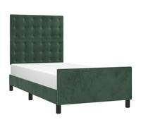 Best Möbel Cadre de lit sans matelas Vert foncé 90x190cm Velours - Lits classiques Cadre de lit2026 548614