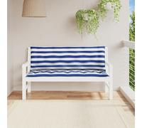 Best Möbel Coussin pour banc de jardin 2 pcs. Bleu&Blanc Rayé 150x50x7cm Tissu - Couvertures pour meubles de jardin Cloris Nouveau9125163 1parcel