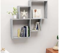Best Möbel Étagère cube gris béton 80x15x78,5 cm Bois composite - Étagères murales Cloris Neu1959440 1parcel