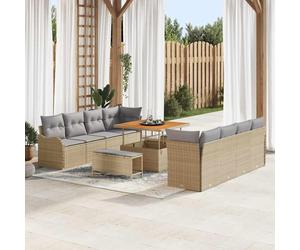 Best Möbel Garten-Sofa-Set 11 pcs Beige et Gris clair 100 x 100 x 71 cm - Canapés de jardin Cloris Nouveau2611754 4parcel