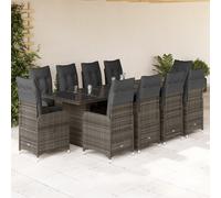 Best Möbel Gartenmöbel Set Balcon 11-pièces Garten-Bistro-Set avec coussins Gris Poly Rattan - Garniture de jardin Cloris Neu8760920 7parcel