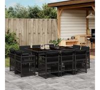 Best Möbel Gartenmöbel Set Balkonmöbel-Set 11-pièces Garten-Essgruppe mit Kissen Schwarz Poly Rattan - Ensemble de meubles de jardin CL5915969 4parcel