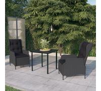 Best Möbel Gartenmöbel Set Balkonmöbel-Set 3-pièces Garten-Essgruppe Dunkelgrau - Garnitures de meubles de jardin CL3861417 3parcel